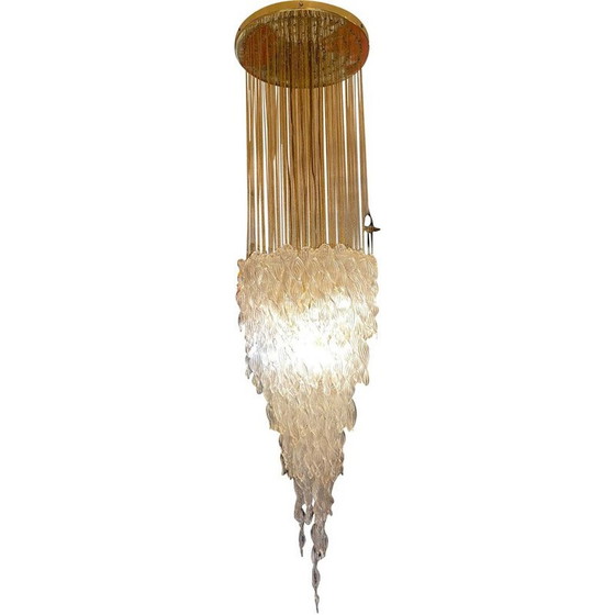 Image 1 of Vintage Murano glass chandelier by Venini, 1970