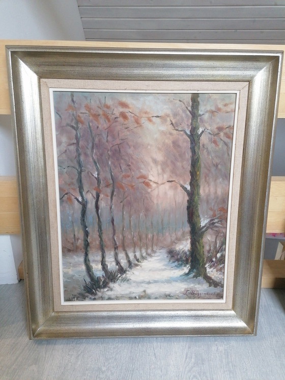 Image 1 of Painting Jef Van Buggenhout Winter In The Forest