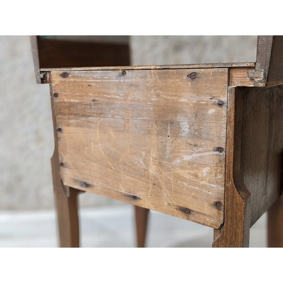 Image 1 of Vintage walnut and glass night stand by André Sornay, 1940s