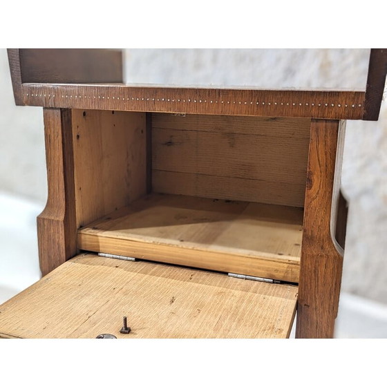 Image 1 of Vintage walnut and glass night stand by André Sornay, 1940s