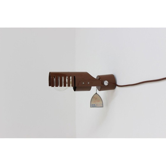 Image 1 of Vintage brown metal wall lamp by Elektroinstala Děčín, Czechoslovakia 1980