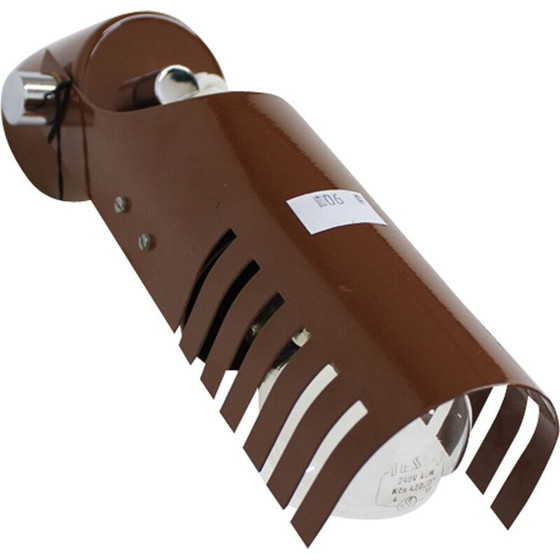 Image 1 of Vintage brown metal wall lamp by Elektroinstala Děčín, Czechoslovakia 1980