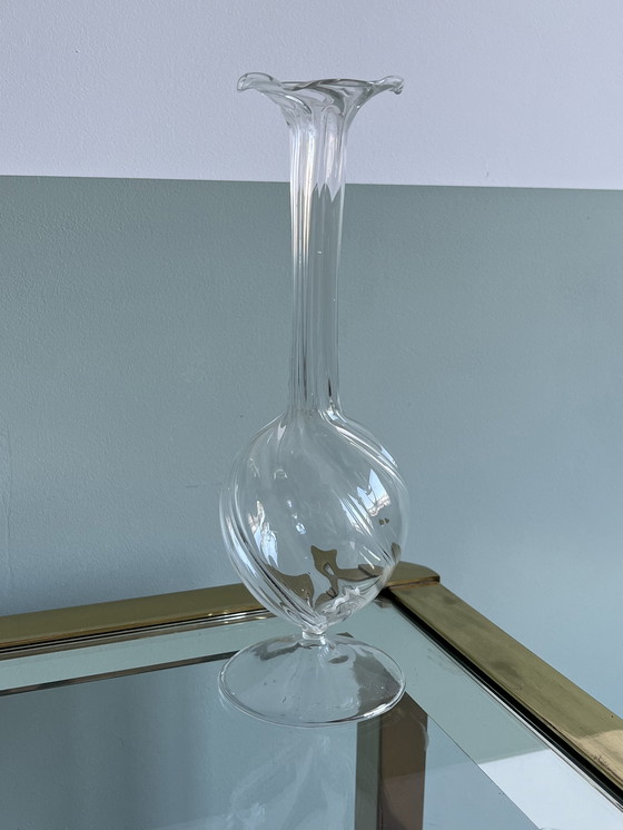 Image 1 of Vase vintage soufflé à la bouche