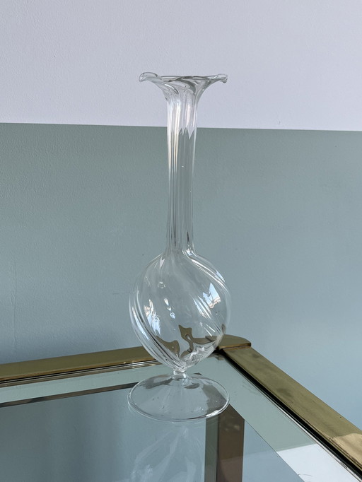 Vase vintage soufflé à la bouche