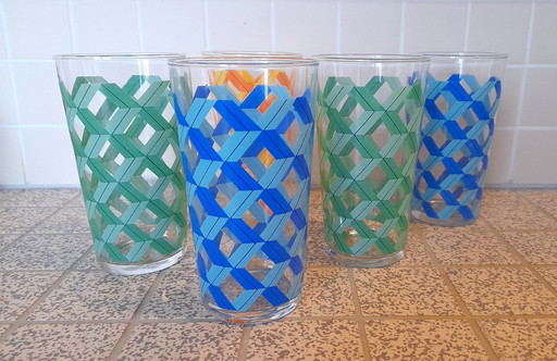 Set Of 5 Drinking Glasses