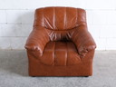 Fauteuil vintage en cuir marron