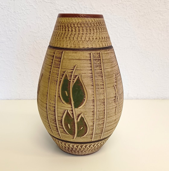 Image 1 of Sgrafitto vase