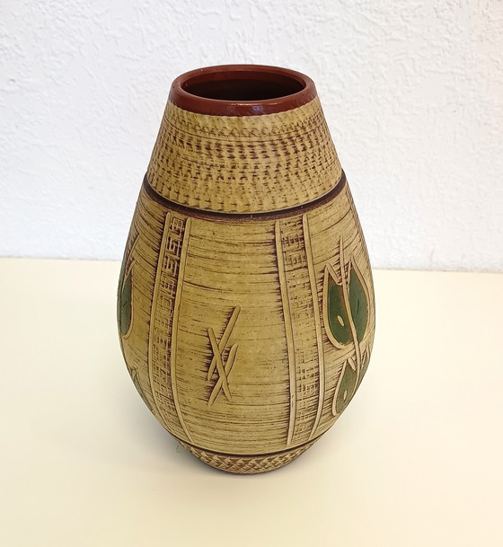 Image 1 of Sgrafitto vase