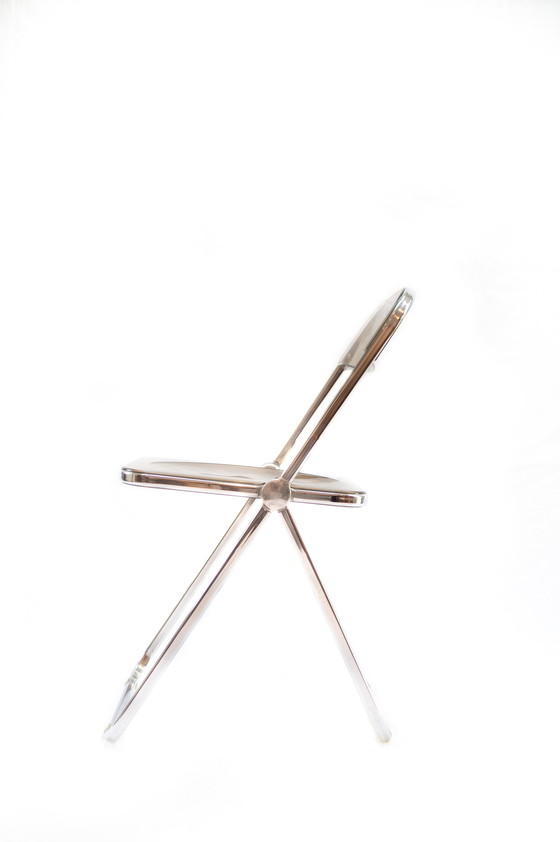 Image 1 of 4x Giancarlo Piretti for Castelli Smoked Plia folding chairs