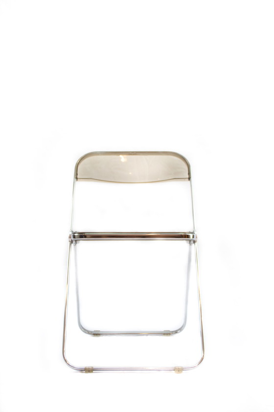 Image 1 of 4x Giancarlo Piretti for Castelli Smoked Plia folding chairs