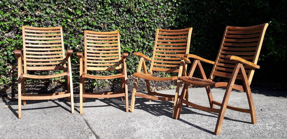 Image 1 of 4x Friendly Teak folding chair