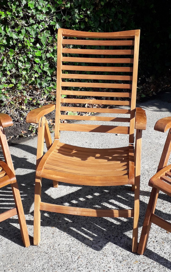 Image 1 of 4x Friendly Teak folding chair