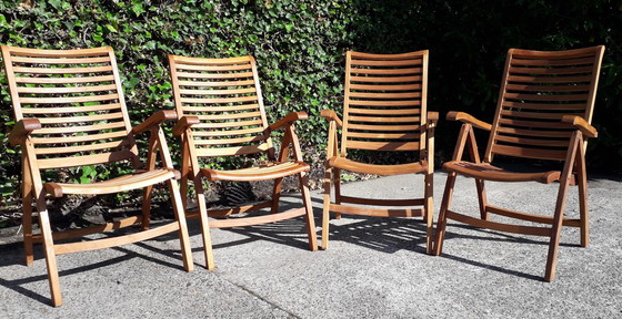 Image 1 of 4x Friendly Teak folding chair