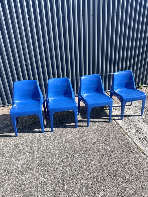 4 x dining room chairs space age