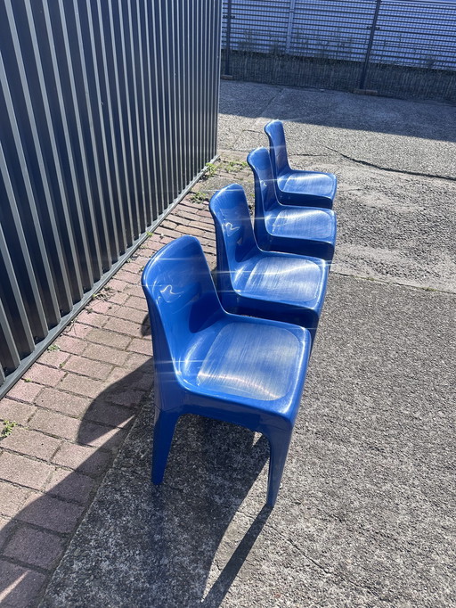 4 x dining room chairs space age