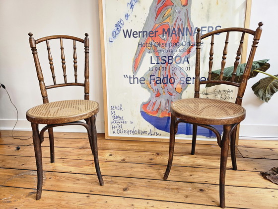 Image 1 of 2x Bentwood by Jakob and Josef Kohn chairs