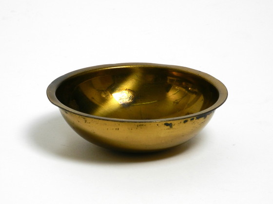 Image 1 of Original Mid Century Tripod iron stand ashtray with a brass bowl