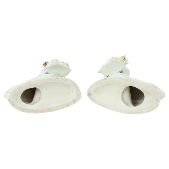 Image 1 of Pair of Antique Dogs Porcelain Art Nouveau