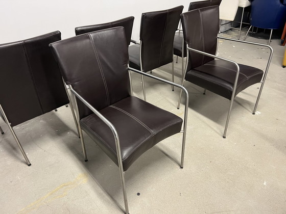 Image 1 of 6 Bert plantagie Style Dining chairs Brown leather