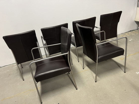 Image 1 of 6 Bert plantagie Style Dining chairs Brown leather
