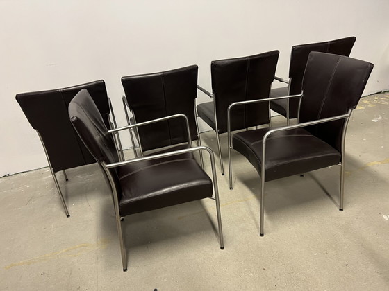 Image 1 of 6 Bert plantagie Style Dining chairs Brown leather