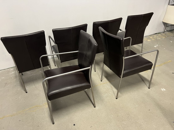 Image 1 of 6 Bert plantagie Style Dining chairs Brown leather