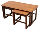 Table basse avec tables gigognes 'Ossett' vintage