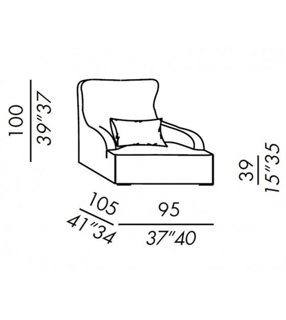 Image 1 of Italian design: Liu chair from Meridiani with matching ottoman