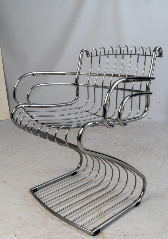 Image 1 of Gastone Rinaldi wire steel chair