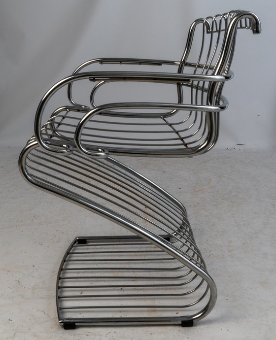 Image 1 of Gastone Rinaldi wire steel chair