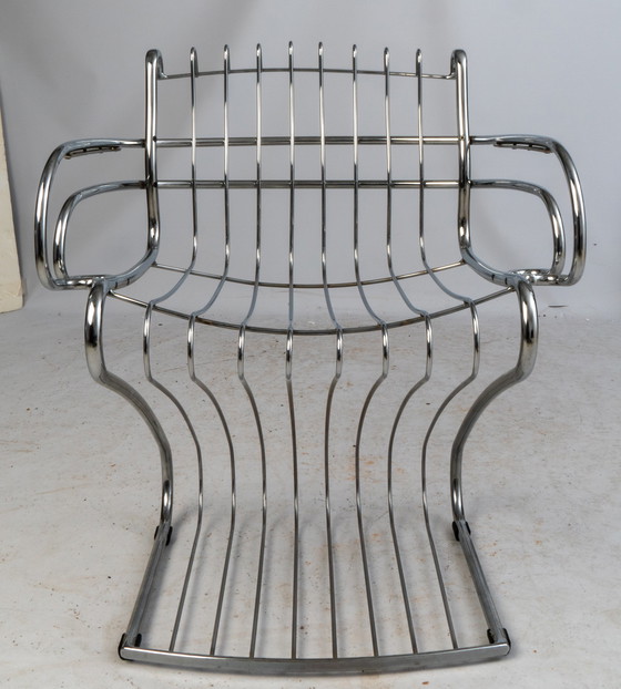 Image 1 of Gastone Rinaldi wire steel chair