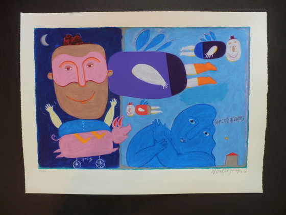 Image 1 of Wouter Stips Sérigraphie couleur Sweet Dreams