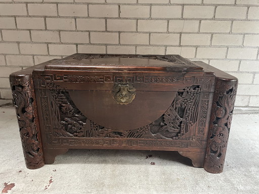 Authentic Wooden Book Or Blanket Box