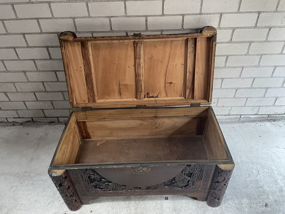 Image 1 of Authentic Wooden Book Or Blanket Box