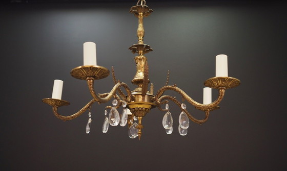 Image 1 of Brass Chandelier, Danish Design, 1960S, Production: Denmark