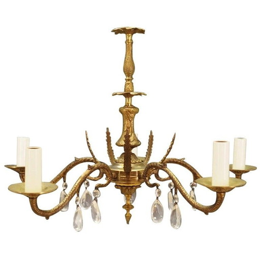 Brass Chandelier, Danish Design, 1960S, Production: Denmark