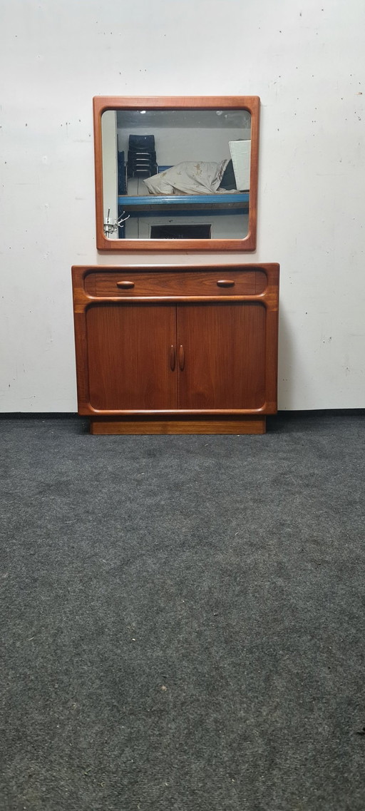 Dyrlund Teak-Danish Design Shoe Cupboard And Teak Mirror