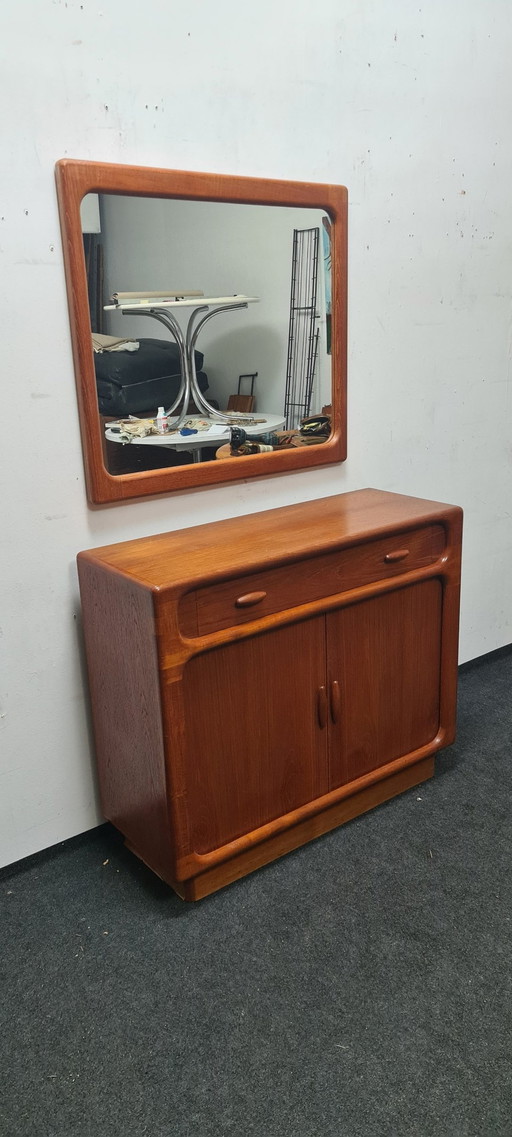 Dyrlund Teak-Danish Design Shoe Cupboard And Teak Mirror