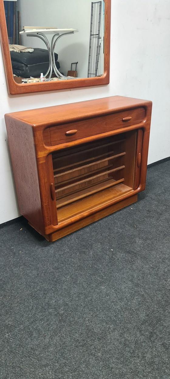 Image 1 of Dyrlund Teak-Danish Design Shoe Cupboard And Teak Mirror