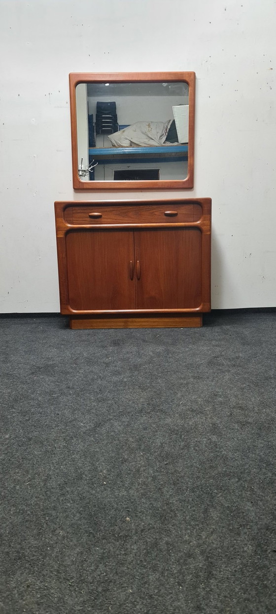 Image 1 of Dyrlund Teak-Danish Design Shoe Cupboard And Teak Mirror