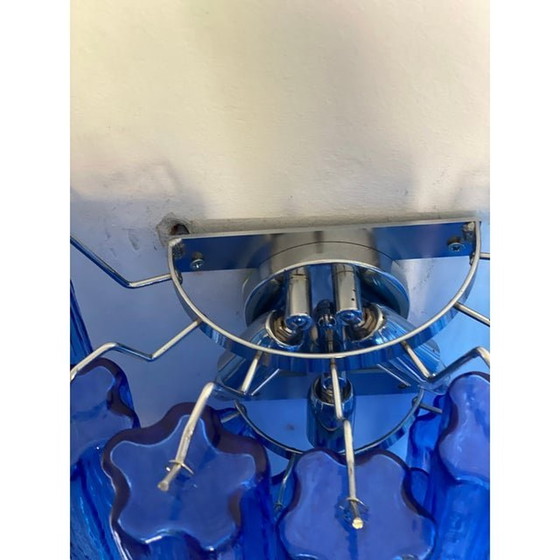 Image 1 of Contemporary Blue “Tronchi” Wall Sconce In Venini Style