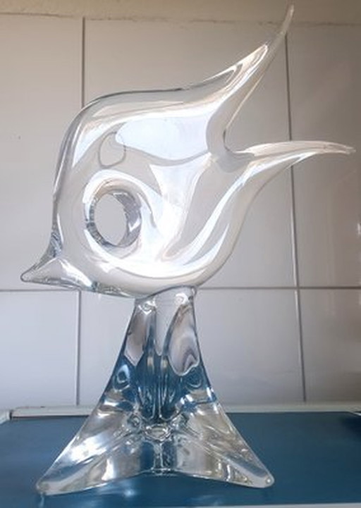 Signed Xxl Murano Glass Fish By Licio Zanetti, 1960S