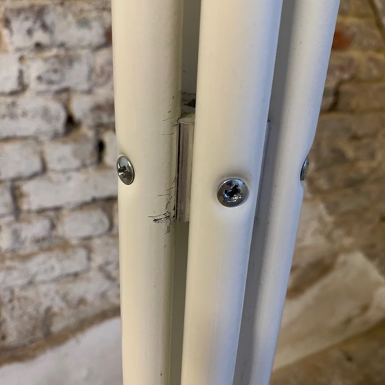 Image 1 of Original coat rack in white lacquered metal from the 80s