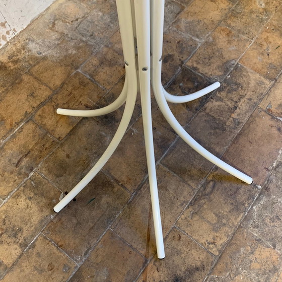 Image 1 of Original coat rack in white lacquered metal from the 80s