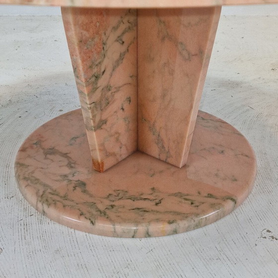 Image 1 of Vintage round marble coffee table, Italy 1980