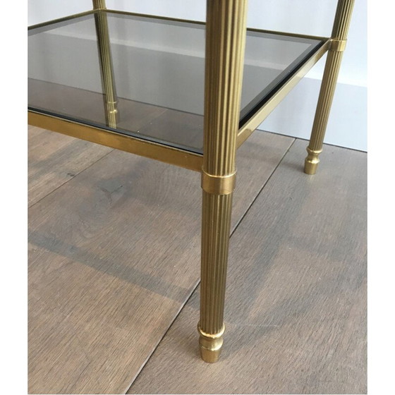 Image 1 of Pair of vintage brass side tables for the House of Jansen, France 1940