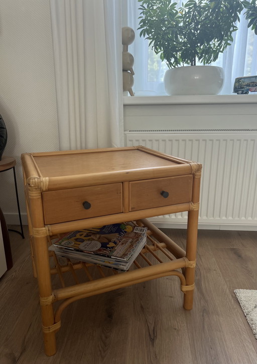 1960s Bamboo Nightstand