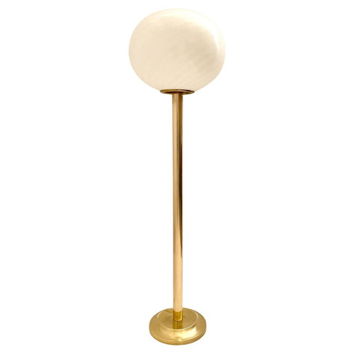 1X Murano And Brass Floor Lamp