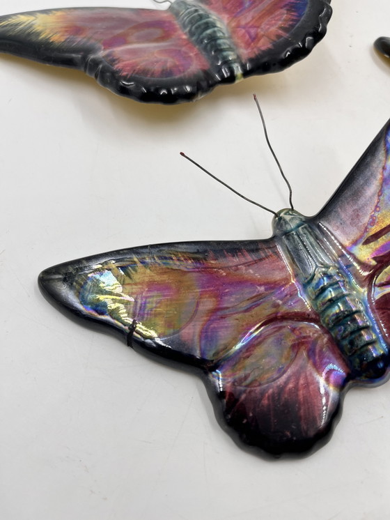 Image 1 of Set Of 3 Ceramic Butterflies