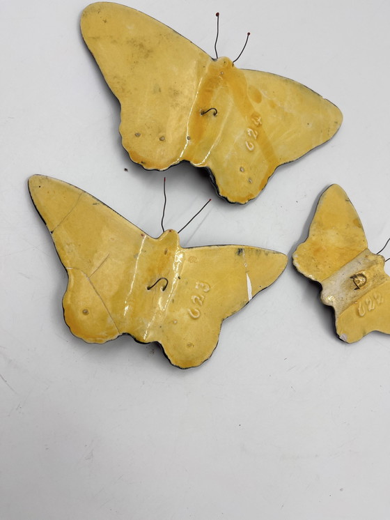 Image 1 of Set Of 3 Ceramic Butterflies